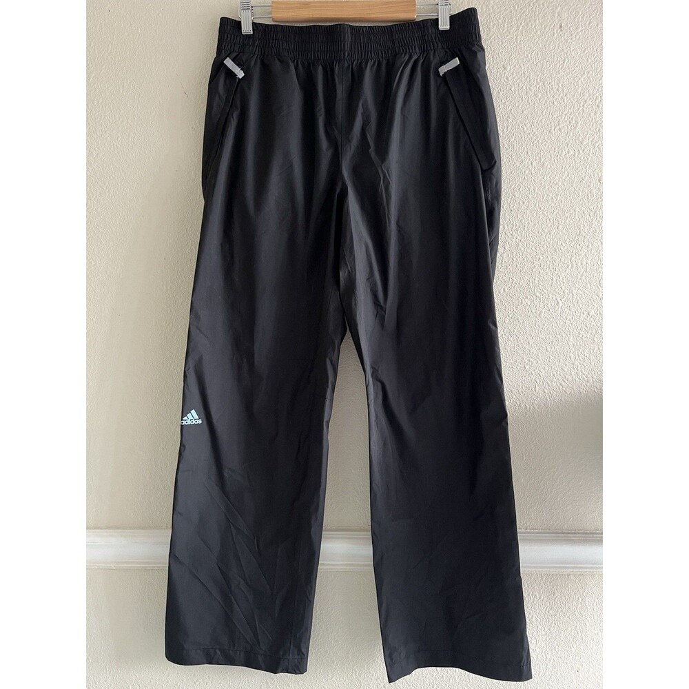 Adidas Track Pants Black Climaproof Packable Rain Pants Mens M Retro Athleisure